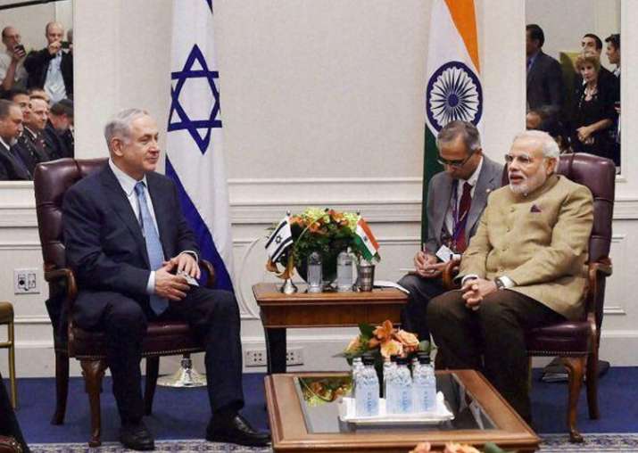 File pic of Benjamin Netanyahu and Narendra Modi