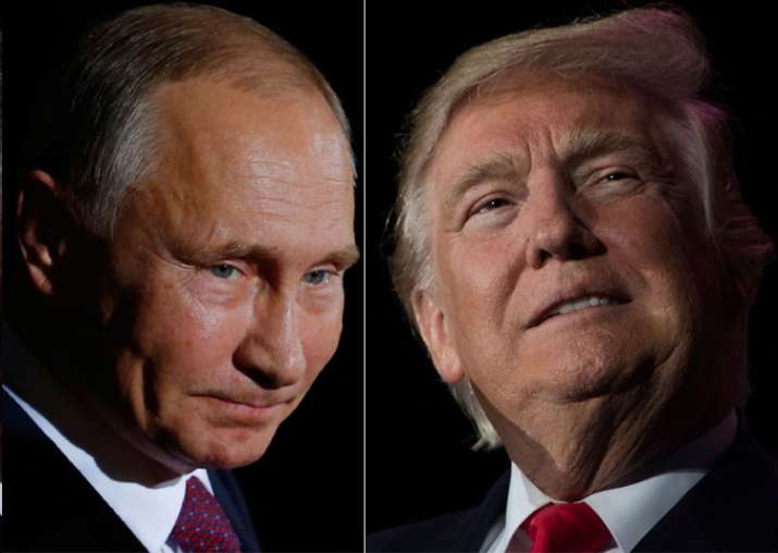 File pic - Vladimir Putin and Donald Trump