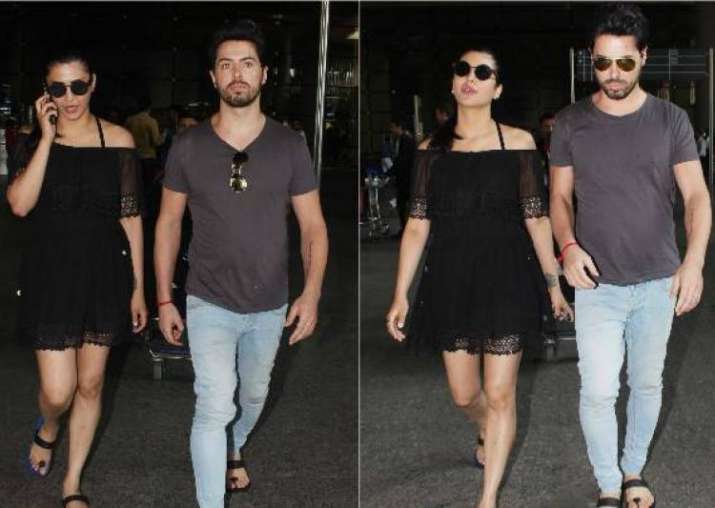 Shruti Haasan hugging her rumoured lover Michael Corsale