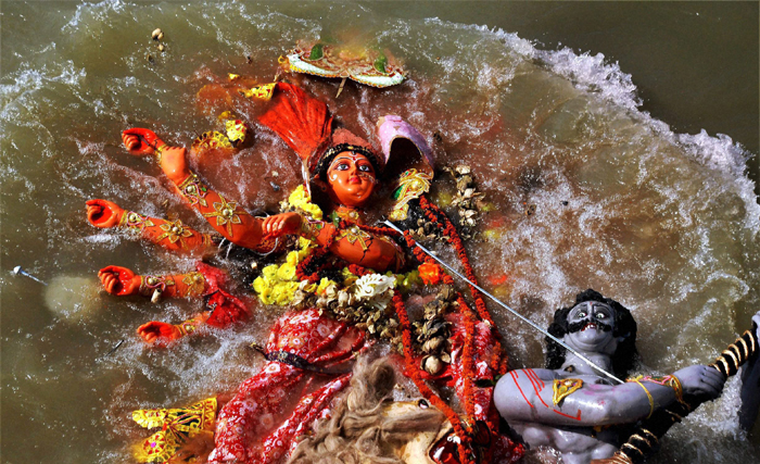 BJP, RSS slam Mamata’s ban on immersion of Durga idols on