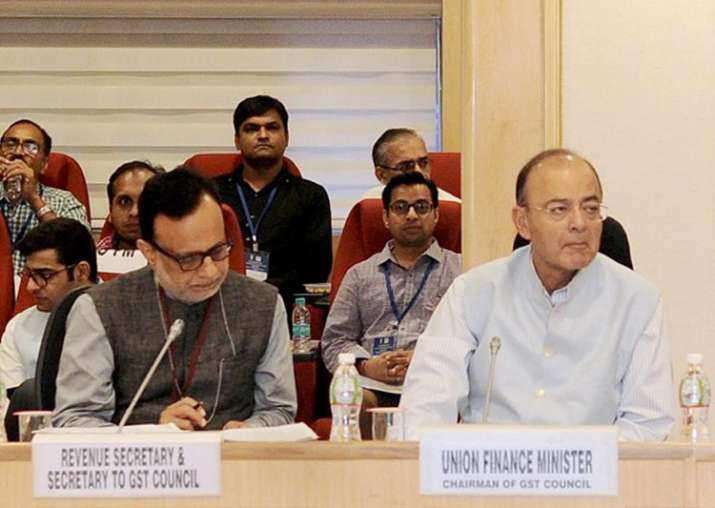Arun Jaitley chairing the 20th meeting of the GST Council