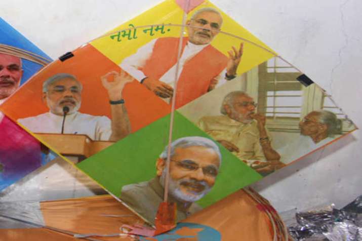 On Independence Day, kites with GST, Modi images in great