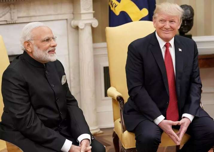 File pic - Narendra Modi and Donald Trump