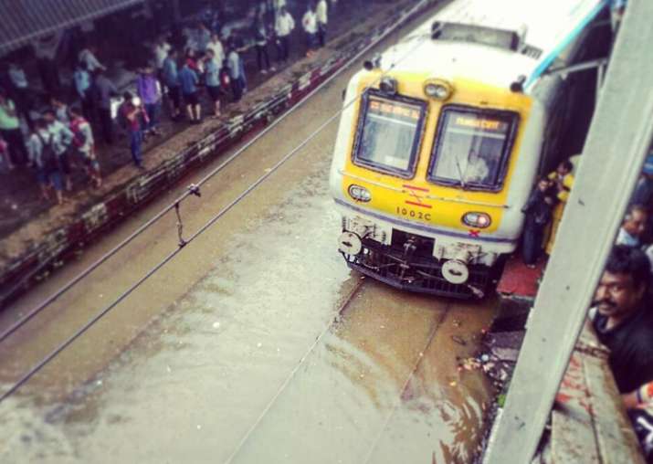 Rain fury in Mumbai: Suburban train service on western line