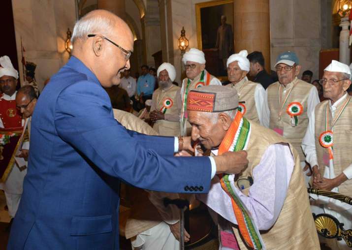 President Ram Nath Kovind felicitates 93 freedom fighters