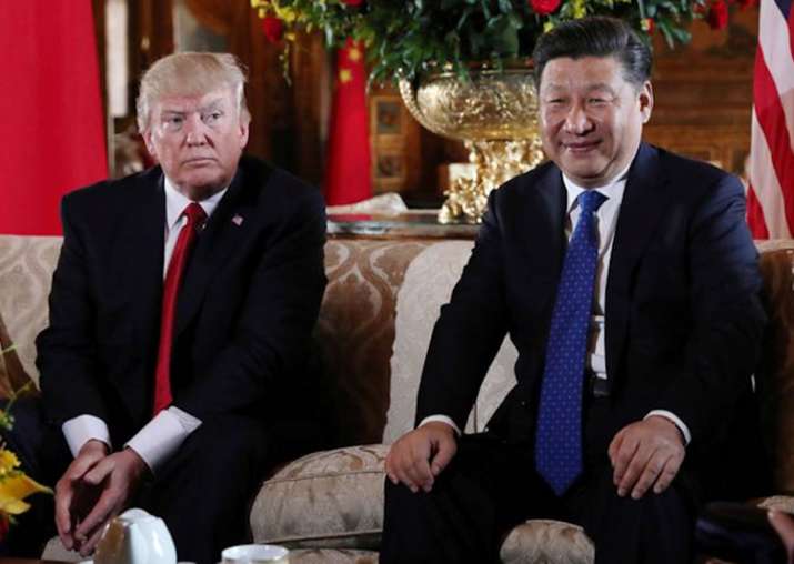 File pic of Donald Trump and Xi Jinping