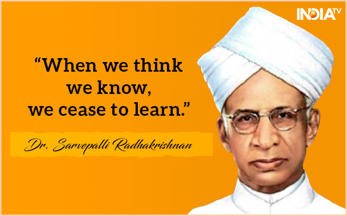 5 inspiring quotes of Dr. Sarvepalli Radhakrishnan for new learnings in your life | People News – India TV