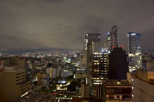 Mexico City after the earthquake that struck in the early