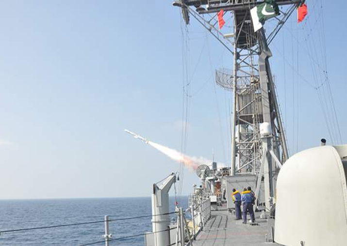 Pakistan fires anti-ship missile into Arabian Sea