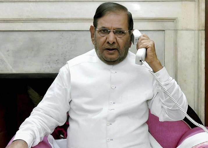 File pic of rebel JDU leader Sharad Yadav