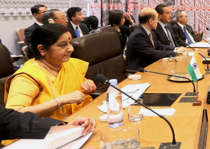 Sushma Swaraj at BRICS Meet at the United Nations in New