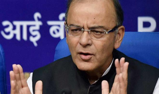 Finance Minister Arun Jaitley addressing a press conference