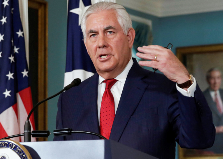 File pic of Rex Tillerson