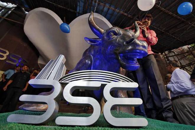 Sensex was up 435.16 points at 33,042.50 and the 50-share