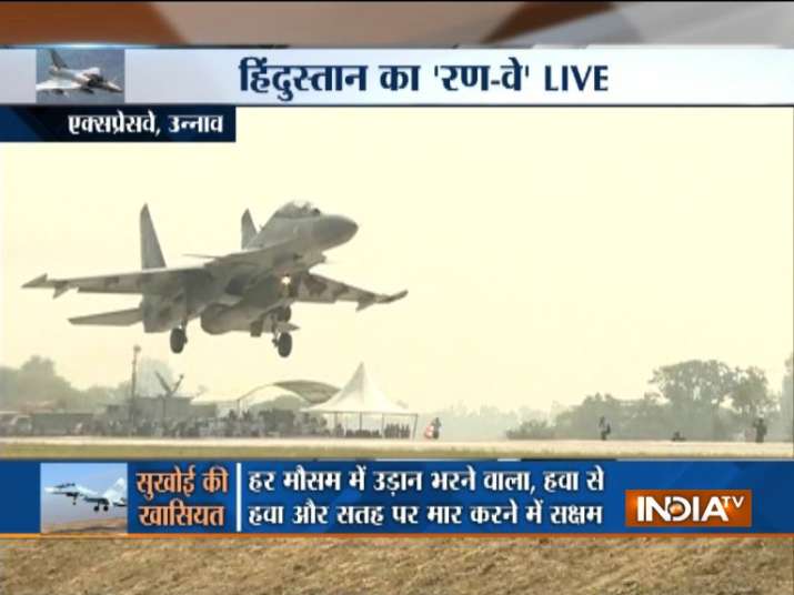 IAF's Sukhoi fighter jets make touchdown on Agra-Lucknow