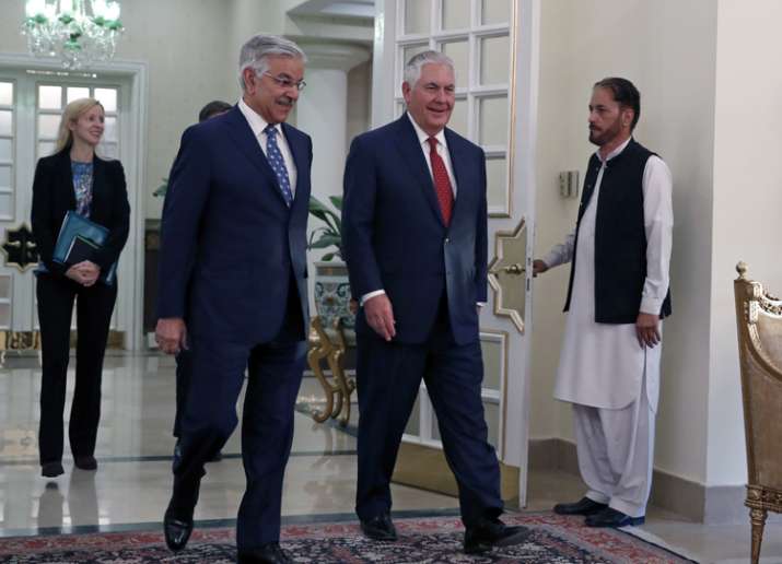 US Secretary of State Rex Tillerson with Pakistani Foreign