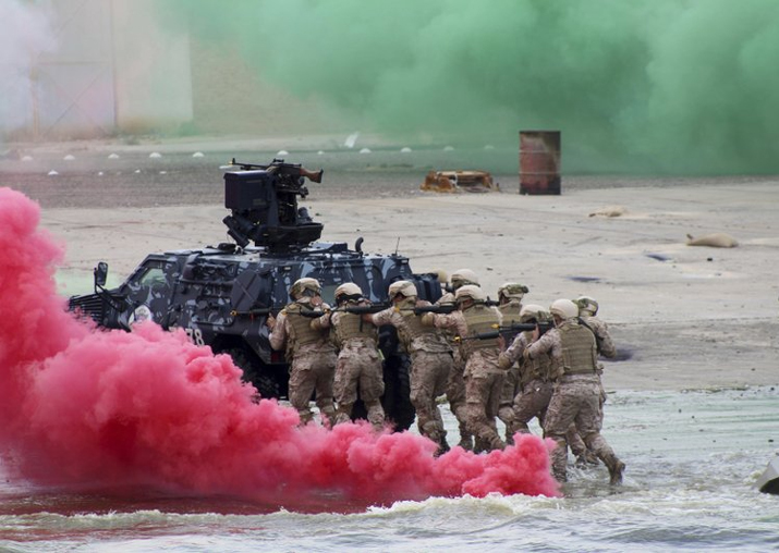 File - Gulf Arab soldiers take part in the Eagle Resolve