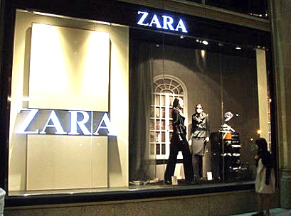 zara window shopping