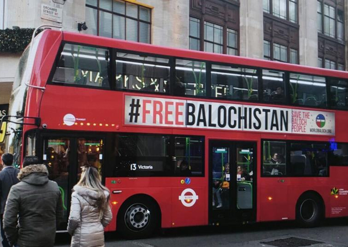 ‘Free Balochistan’ ads appear on London buses