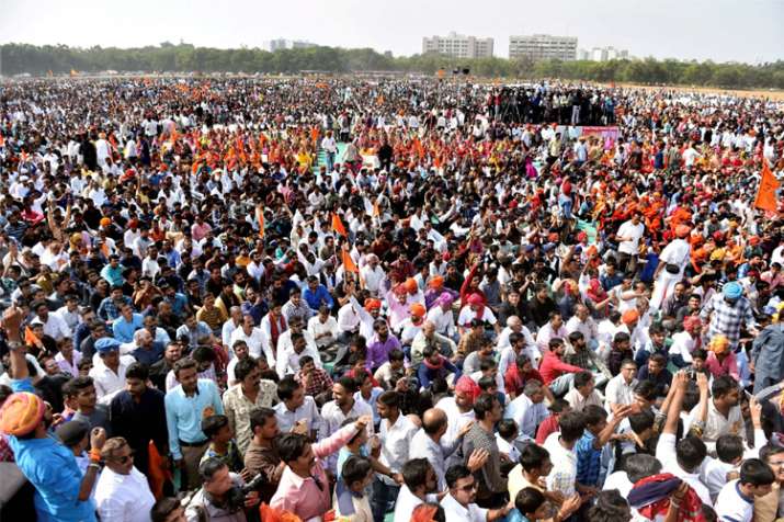 Massive protests in Gujarat's Gandhinagar, Surat demanding