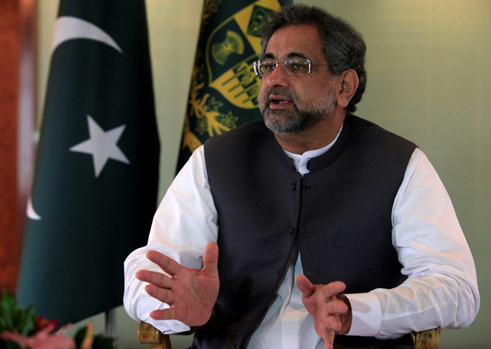 File pic - Pakistan Prime Minister Shahid Khaqan Abbasi