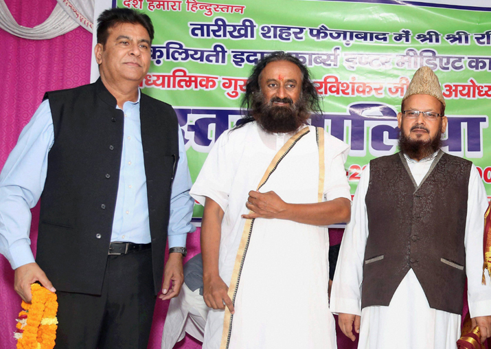 File pic - Spiritual leader Sri Sri Ravi Shankar with