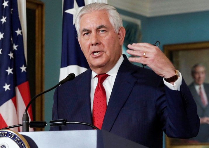 File pic - Secretary of State Rex Tillerson
