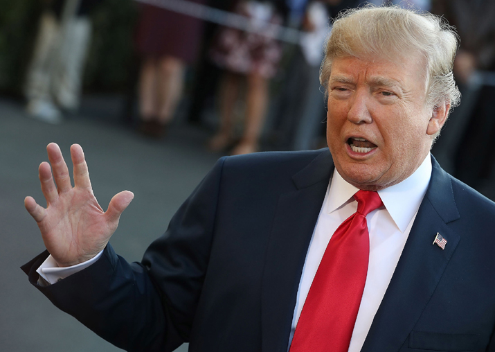 File pic of US President Donald Trump