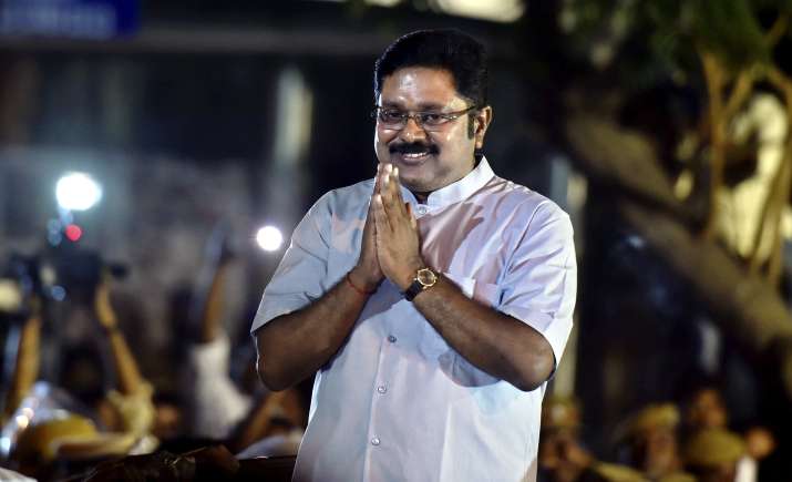 Sidelined AIADMK leader T T V Dhinakaran after winning the