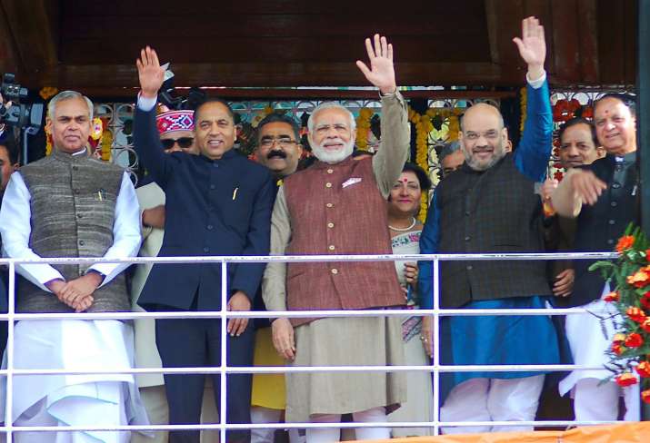 PM Narendra Modi with Himachal Pradesh Chief Minister