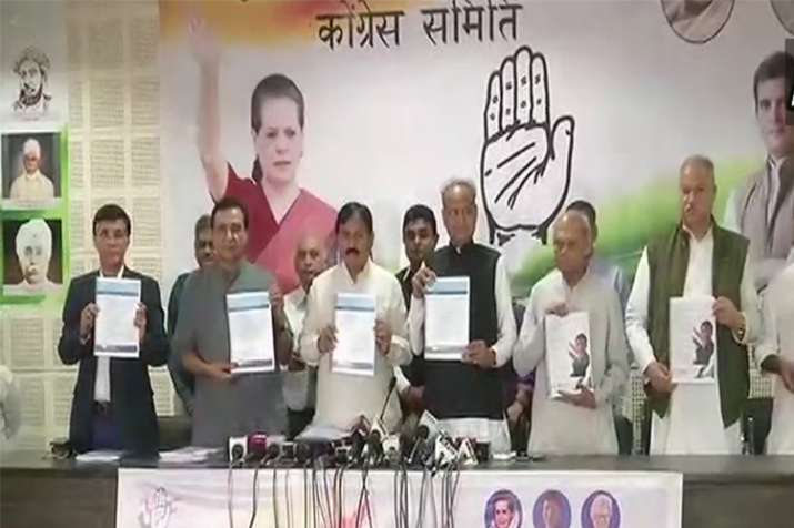 Congress manifesto released; slashing petro, diesel prices