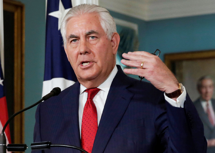 File pic of Rex Tillerson