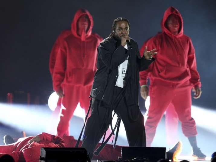 India Tv - Kendrick Lamar performed at the 60th annual Grammy Awards at Madison Square Garden