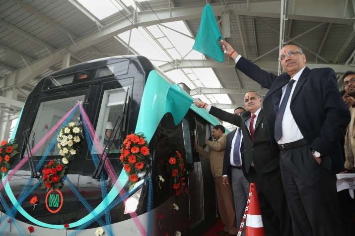 DMRC begins trial run on Noida-Greater Noida Metro rail