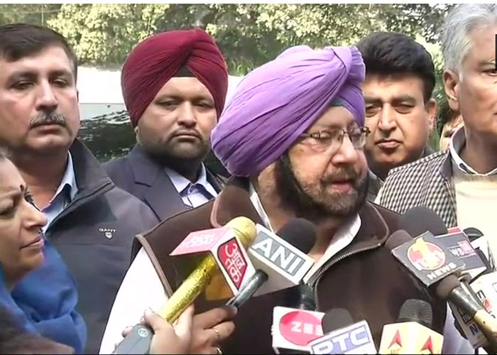 Punjab Chief Minister Amarinder Singh was accompanied by