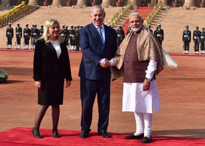 PM Narendra Modi receives Israeli PM Benjamin Netanyahu and