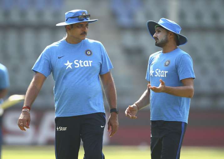 Image result for shastri and harbhajan