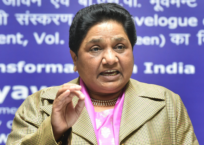 BSP supremo Mayawati addresses media in Lucknow