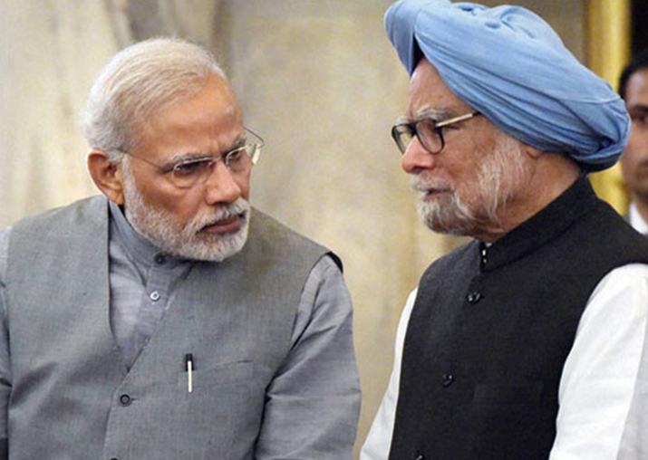 File pic - PM Narendra Modi and former PM Manmohan Singh