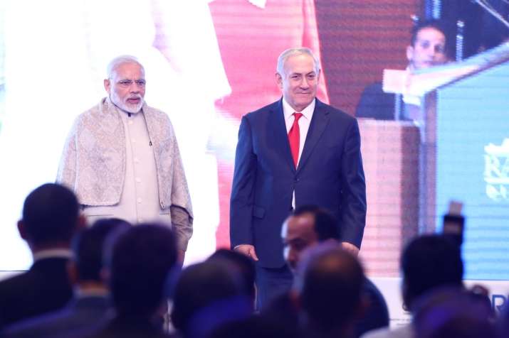 Israel PM and PM Modi at Raisina Dialogue