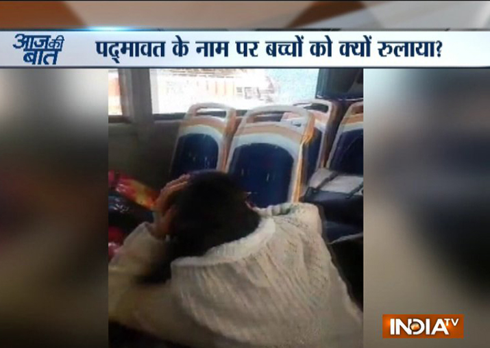 Padmaavat row: Frenzied mob attacks school bus carrying