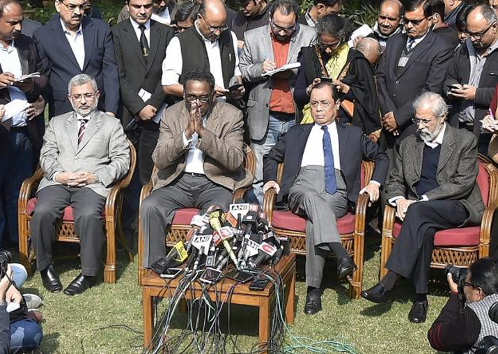 SC row: Four dissenting judges attend court; CJI Dipak