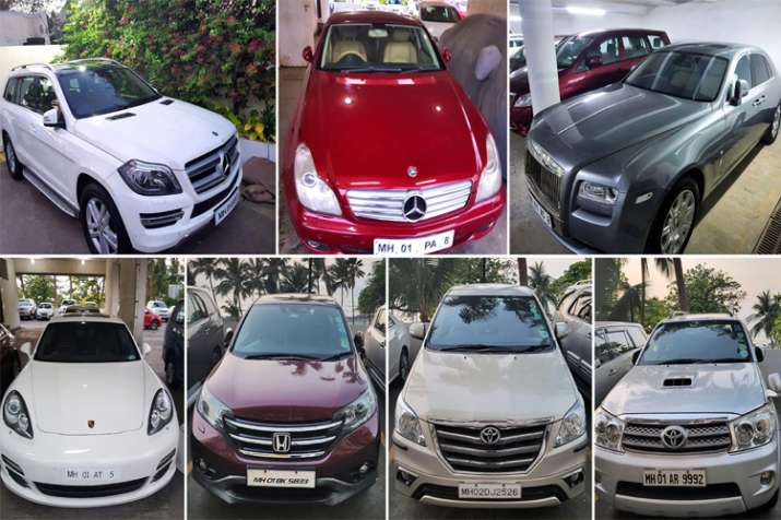 High-end luxury cars belonging to diamond businessman Nirav