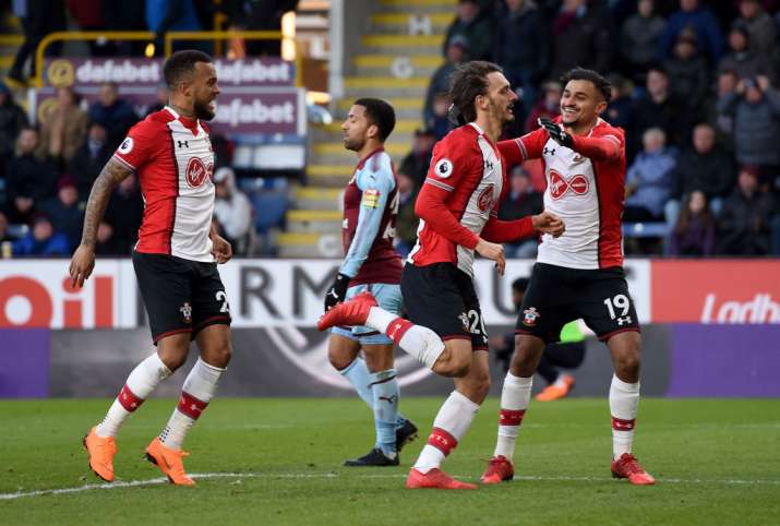 India Tv - Southampton players celebrate after scoring