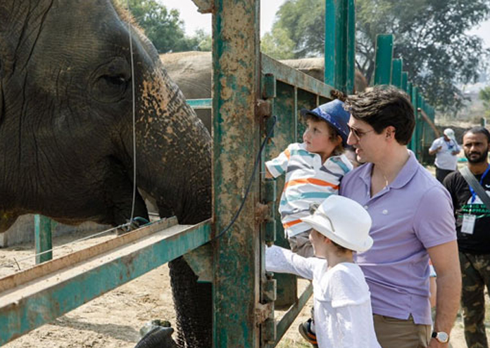 Canadian PM Justin Trudeau gifted footprint painting Of