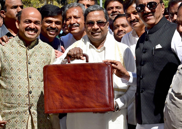 Karnataka CM Siddaramaiah arrives at Vidhana Soudha to