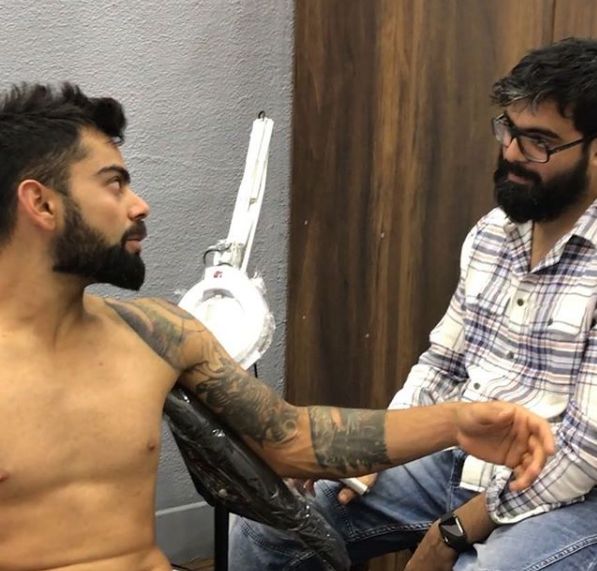  Virat Kohli s love affair with tattoos continues See pics 