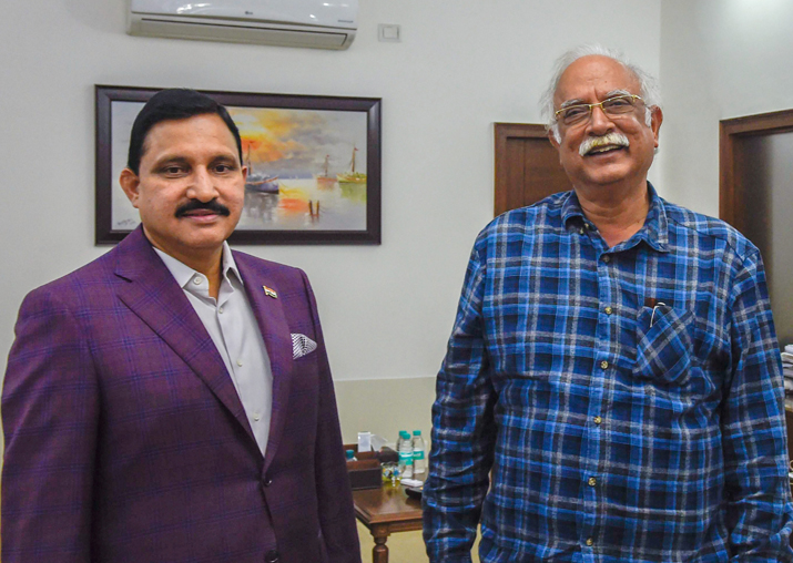 TDP leaders YS Chowdary and Ashok Gajapathi Raju after