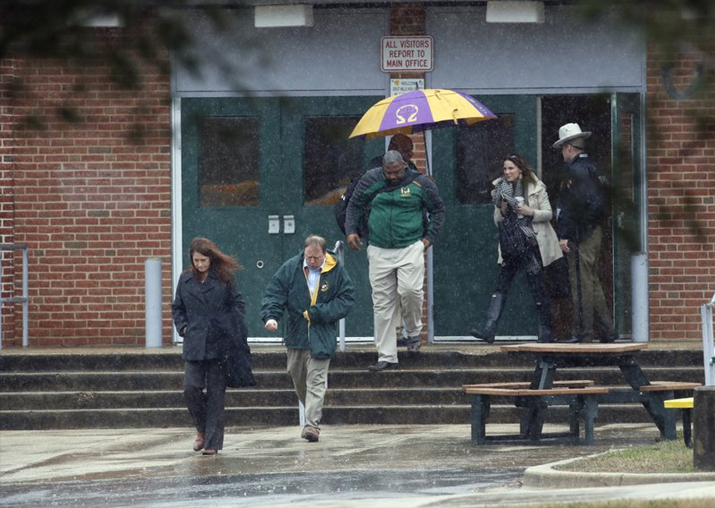Teachers and school employees depart Great Mills High