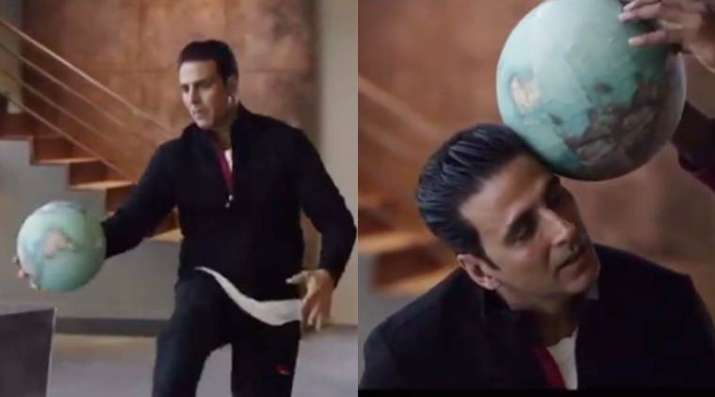 Akshay Kumar stays fit this Sunday by playing volleyball at